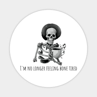 Skeleton Drinking a Cup of Coffee Magnet